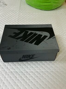 Nike Gray and Black Logo Shoe Box